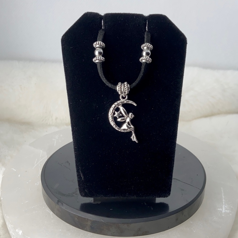 🔴Fairy & moon adjustable black choker necklace - Picture 8 of 10
